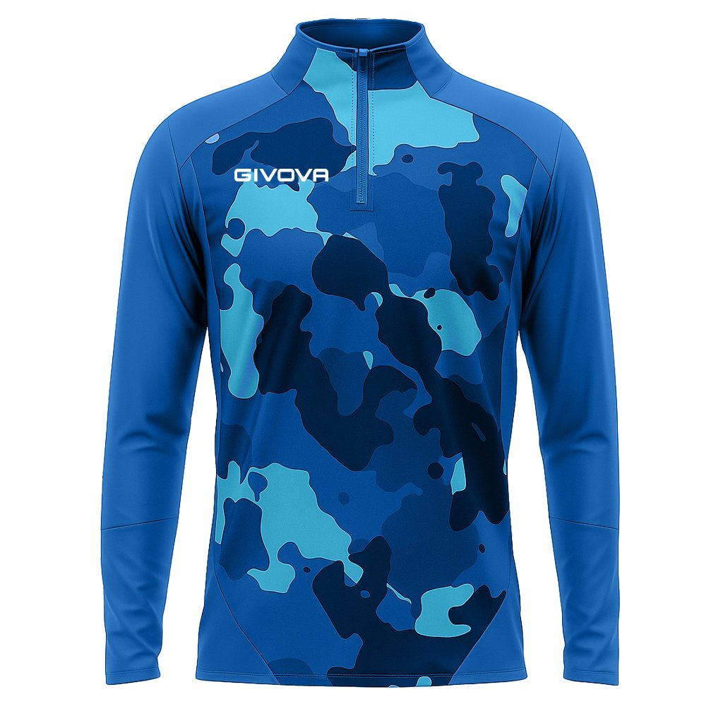 ma042_0204 Блуза GIVOVA MAGLIA TECNICA HALF ZIP ARMY 0204 - Image 1